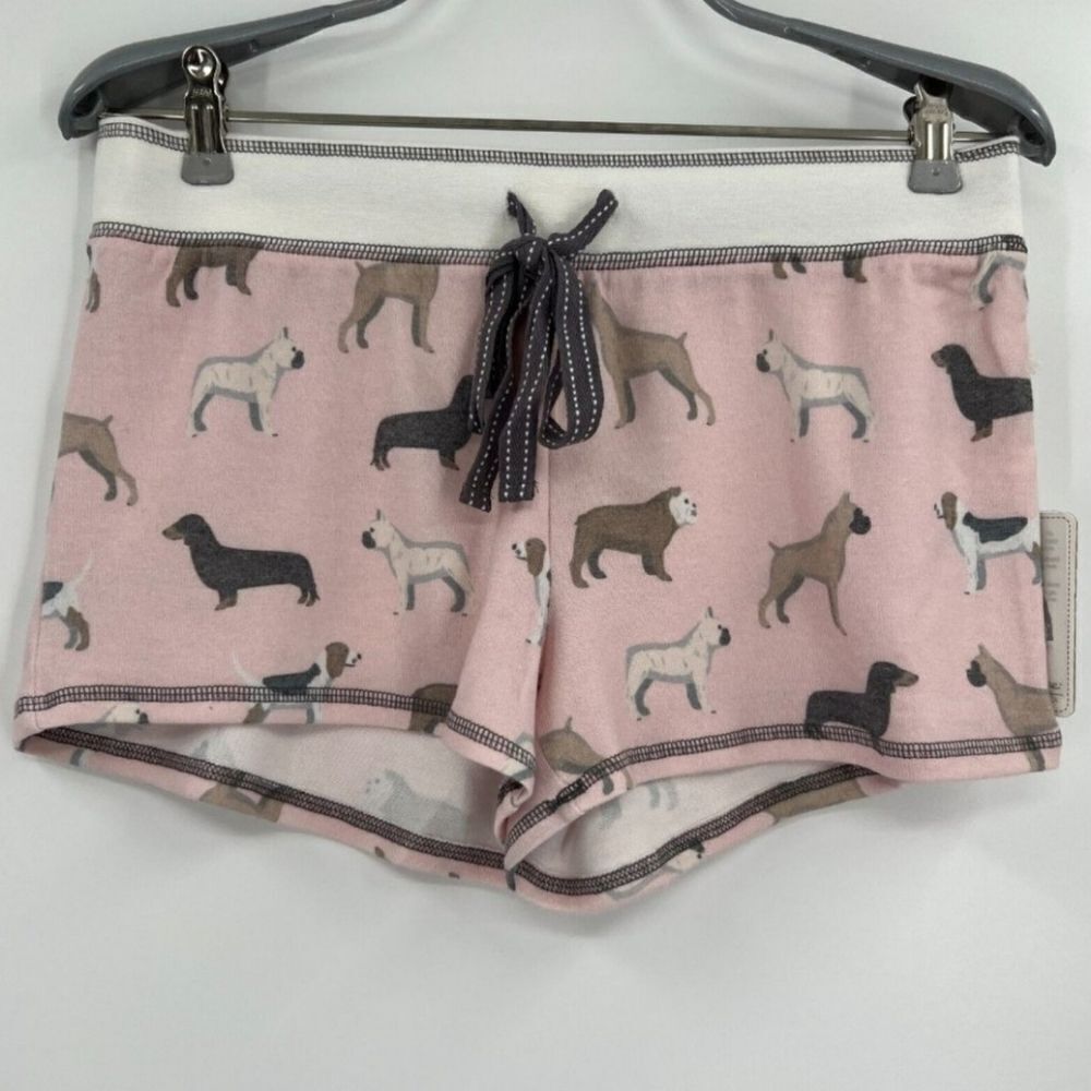 NWT Pj Salvage pink dog print shorts XL